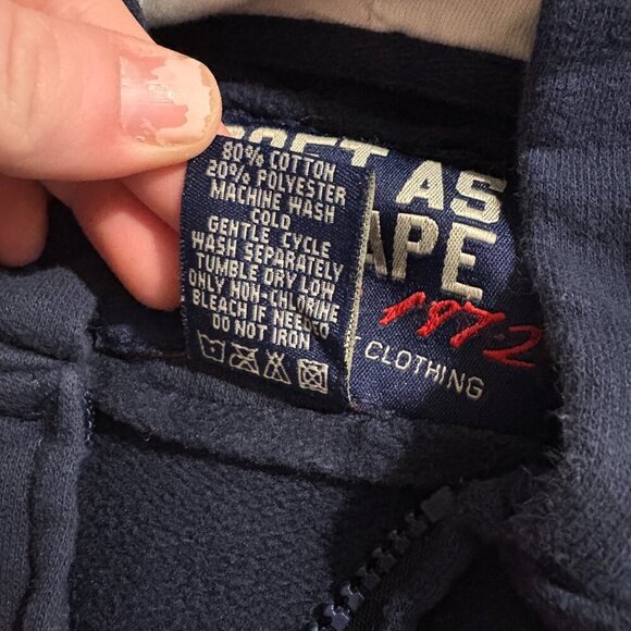 Boston Red Socks Baby Zip Up Sweatshirt Size 6m Navy Blue Red Baseball MLB - Picture 8 of 9